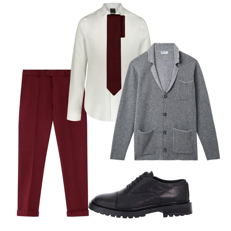 Outfit uomo - Marzo. Stile Casual per Tutti i giorni. Abbinamento con giacche, pantaloni, scarpe stringate, camicie, cravatte.