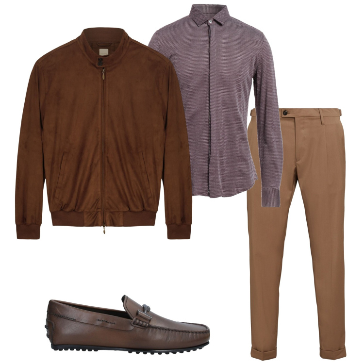 Outfit uomo - Casual chic. Stile Casual per Tutti i giorni. Abbinamento con scarpe stringate, camicie, pantaloni, giacche.