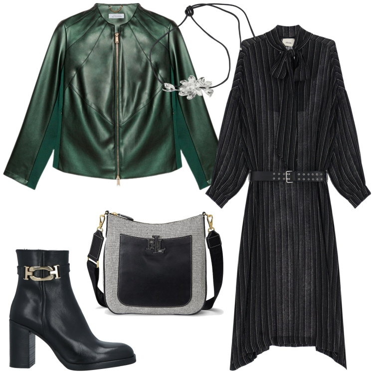Outfit donna - Total look #2090791. Stile Basic per Tutti i giorni. Abbinamento con stivaletti, borse a tracolla, vestiti, collane, blazer.