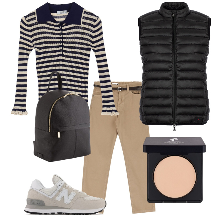 Outfit donna - Total look #2090844. Stile Casual per Tutti i giorni. Abbinamento con ciprie, sneakers, maglieria, pantaloni, piumini, zaini.