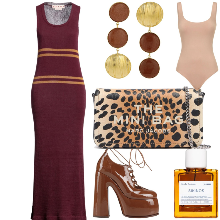 Outfit donna - Sexy dalla testa ai piedi. Stile Sexy per Serata fuori. Abbinamento con décolleté, vestiti lunghi, profumi, orecchini, pochette, body.