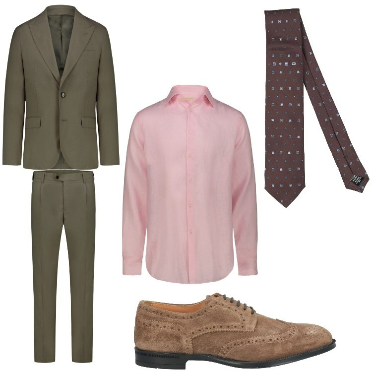 Outfit uomo - Con stile. Stile Business/Elegante per Serata speciale. Abbinamento con scarpe stringate, cravatte, camicie, abiti.