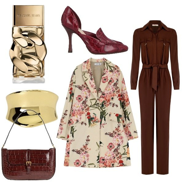 Outfit donna - Total look #2091795. Stile Chic per Serata fuori. Abbinamento con décolleté, borse a mano, profumi, anelli, tute, trench.