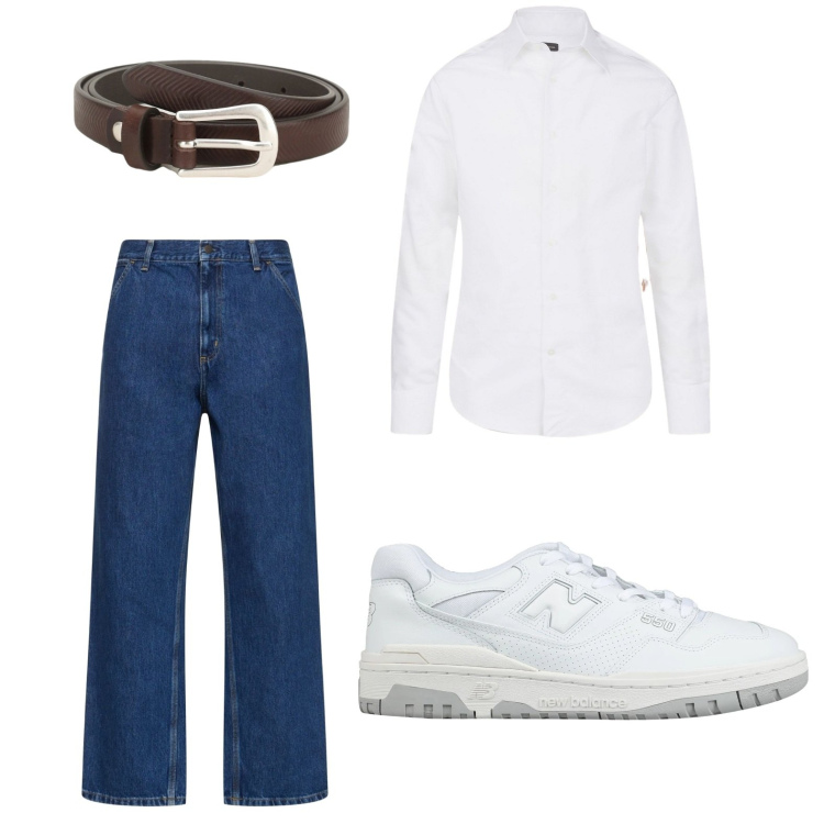Outfit uomo - Total look #2092219. Abbinamento con sneakers, cinture, camicie, jeans.