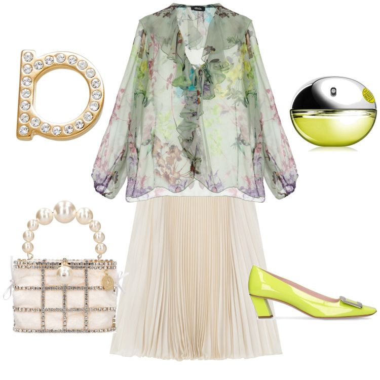 Outfit donna - Tulle per la cerimonia. Stile Bon Ton per Cerimonia. Abbinamento con orecchini, profumi, gonne lunghe, bluse, pochette, décolleté.