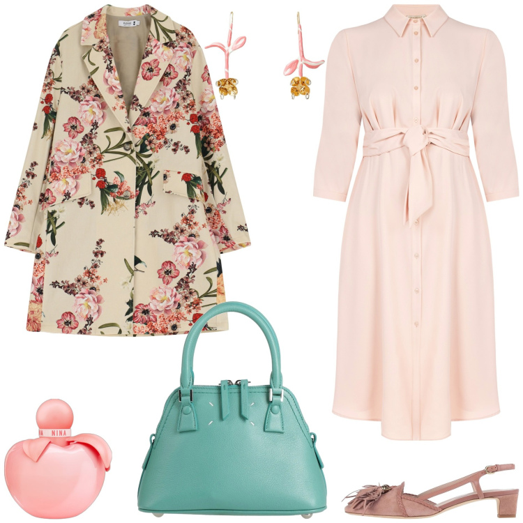 Outfit donna - Il trench versatile - @laurafo. Stile Bon Ton per Tutti i giorni. Abbinamento con orecchini, borse a mano, décolleté, profumi, vestiti lunghi, trench.