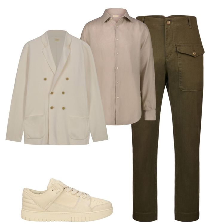 Outfit uomo - In città con stile. Stile Trendy per Tutti i giorni. Abbinamento con sneakers, camicie, pantaloni, cardigans.
