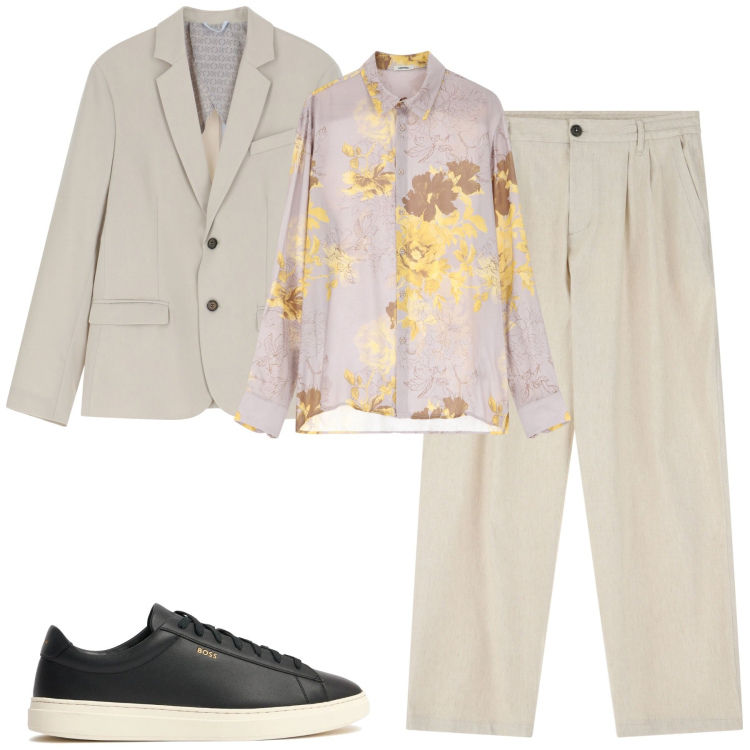 Outfit uomo - City. Stile Trendy per Tutti i giorni. Abbinamento con pantaloni, camicie, giacche, sneakers.