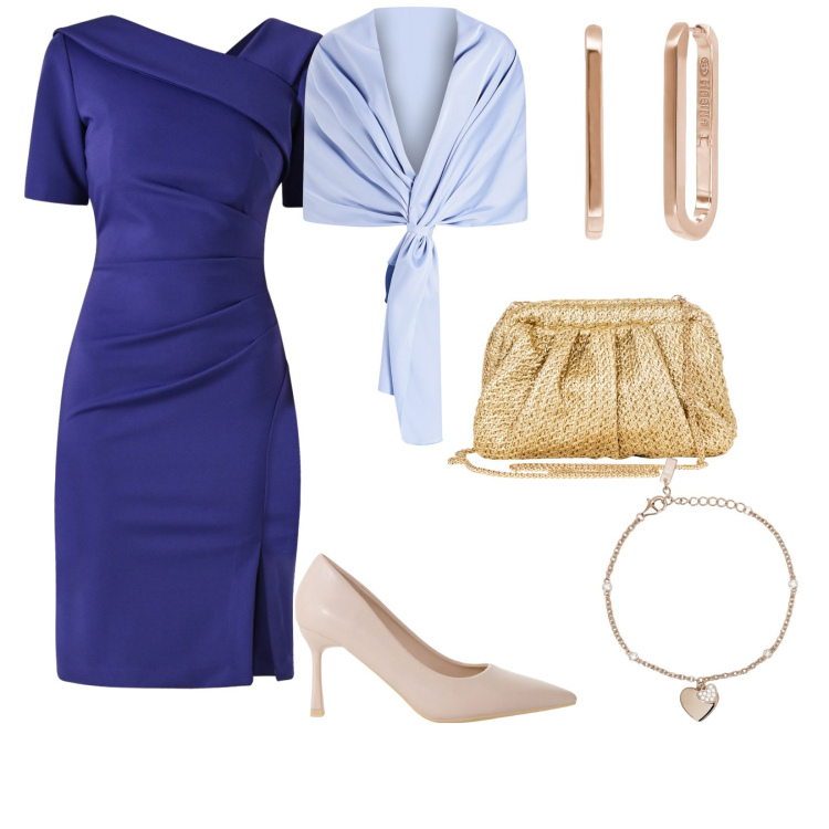 Outfit donna - È periodo di cerimonie. per Cerimonia. Abbinamento con décolleté, orecchini, braccialetti con ciondoli, vestiti a tubino, stole, clutch.