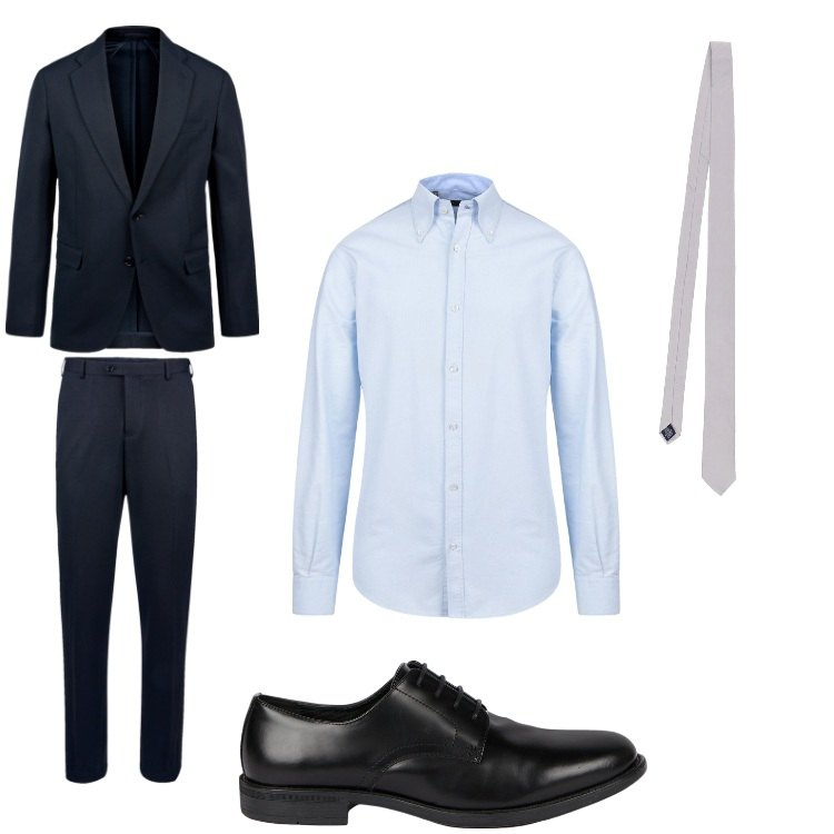 Outfit uomo - Sempre elegante. Stile Business/Elegante per Serata speciale. Abbinamento con scarpe stringate, abiti, cravatte, camicie.