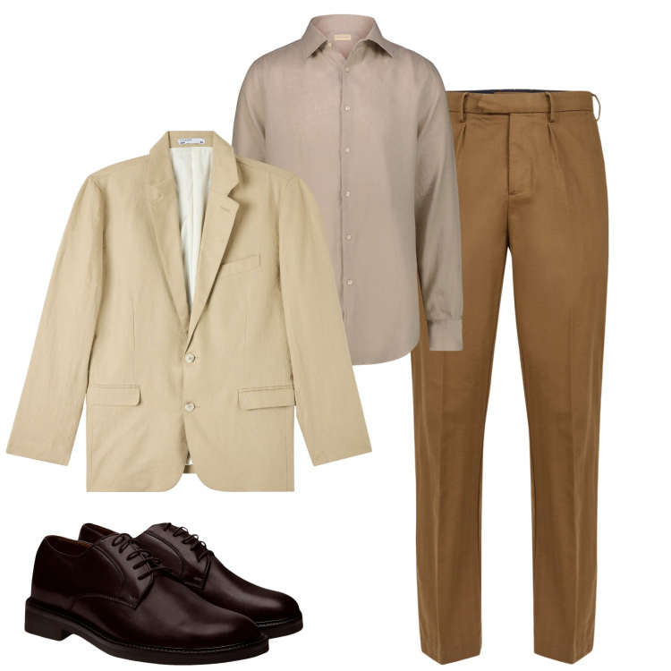 Outfit uomo - City. Stile Business/Elegante per Tutti i giorni. Abbinamento con giacche, pantaloni, scarpe stringate, camicie.