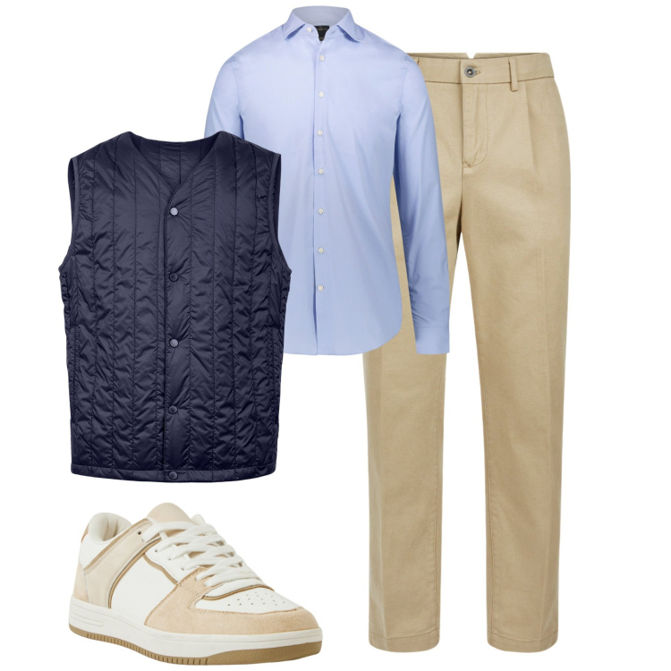 Outfit uomo - City. Stile Urban per Tutti i giorni. Abbinamento con sneakers, pantaloni, camicie, piumini.