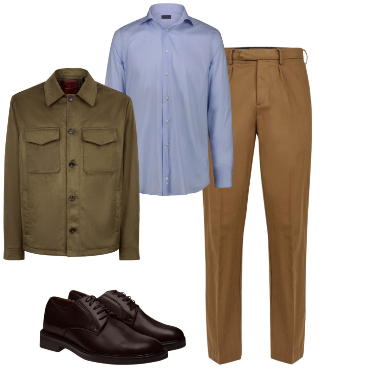 Outfit uomo - Total look #2093799. Stile Urban per Tutti i giorni. Abbinamento con scarpe stringate, giacche, pantaloni, camicie.