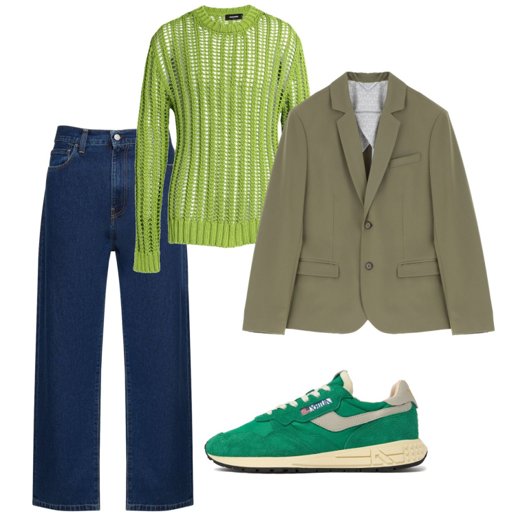 Outfit uomo - City. Stile Trendy per Tutti i giorni. Abbinamento con pullovers, giacche, pantaloni, sneakers.