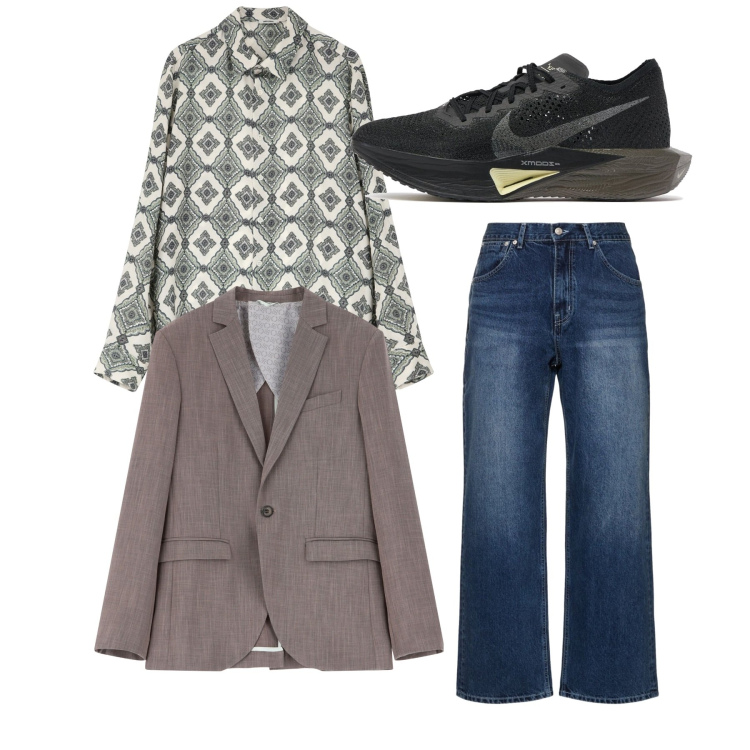 Outfit uomo - City. Stile Casual per Tutti i giorni. Abbinamento con giacche, camicie, sneakers, jeans.