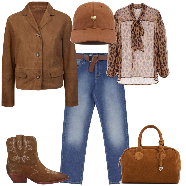 Outfit donna - Country chic. Stile Sporty chic per Tutti i giorni. Abbinamento con stivaletti texani, jeans dritti, camicie, blazer, borse a mano, cappelli.
