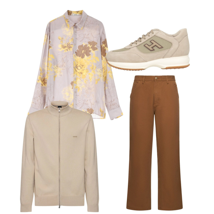Outfit uomo - City. Stile Casual per Tutti i giorni. Abbinamento con sneakers, camicie, jeans, felpe.