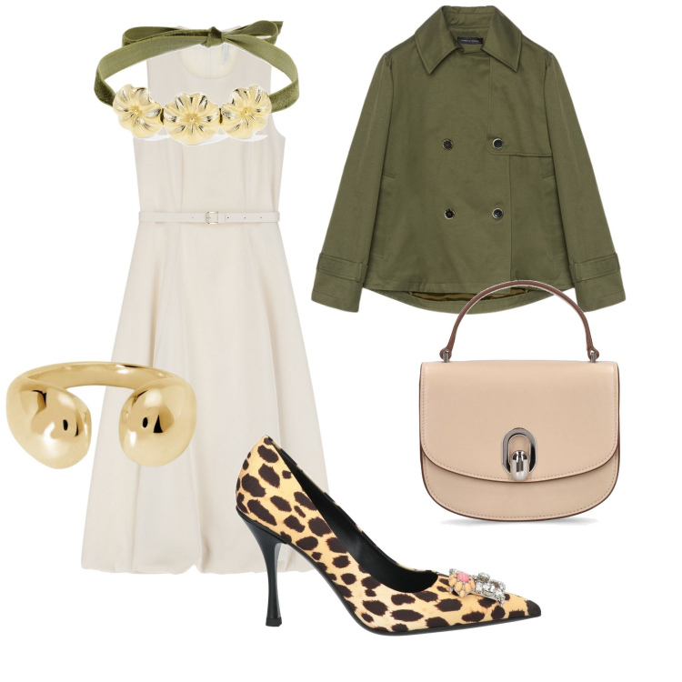 Outfit donna - Pochi gioielli, ma buoni. per Tutti i giorni. Abbinamento con décolleté, anelli, vestiti midi/longuette, borse a mano, collane, trench.