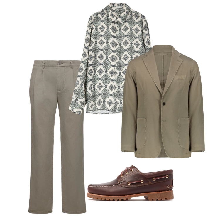 Outfit uomo - City. Stile Casual per Tutti i giorni. Abbinamento con camicie, giacche, pantaloni, scarpe stringate.