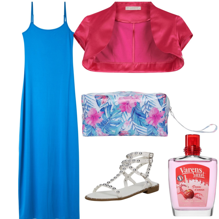 Outfit donna - Sweet wedding. Stile Bon Ton per Cerimonia. Abbinamento con profumi, sandali, vestiti lunghi, pochette, bolero.