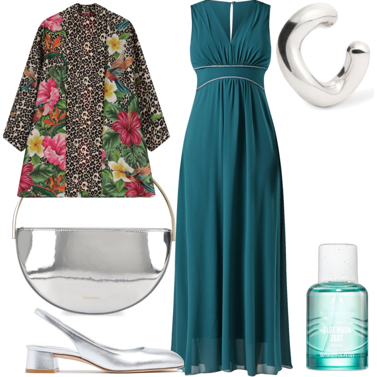 Outfit donna - Cerimonia pomeridiana. Stile Bon Ton per Cerimonia. Abbinamento con profumi, trench, vestiti lunghi, pochette, orecchini, décolleté.