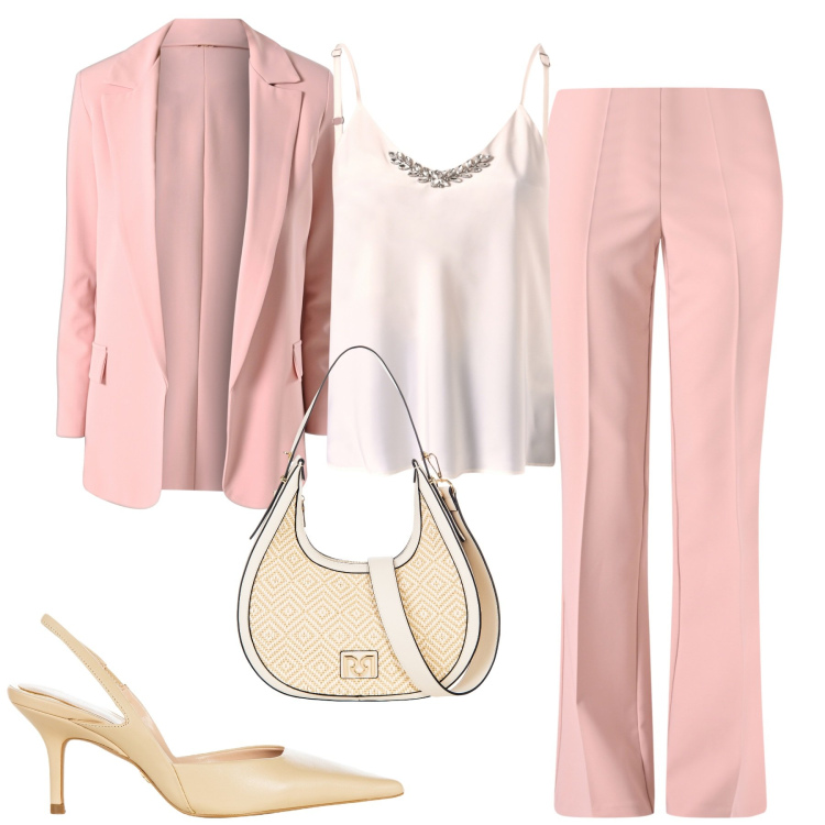 Outfit donna - La giacca lunga. Stile Chic per Cerimonia. Abbinamento con pantaloni, top, borse a mano, décolleté, blazer.