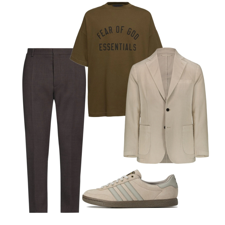 Outfit uomo - City. Stile Casual per Tutti i giorni. Abbinamento con pantaloni, giacche, t-shirt, sneakers.