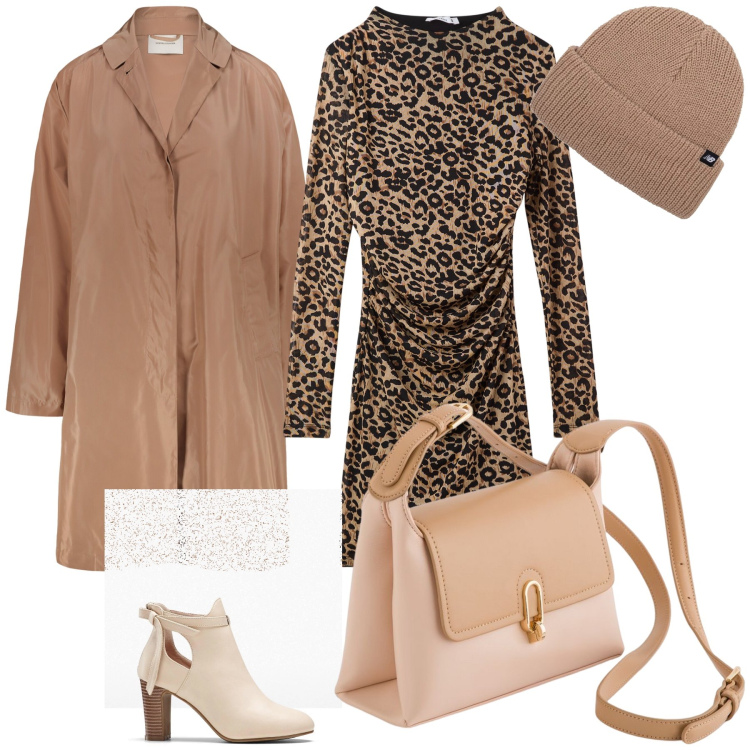 Outfit donna - Città. Stile Urban per Tutti i giorni. Abbinamento con stivaletti, vestiti lunghi, berretti, trench, borse a tracolla.