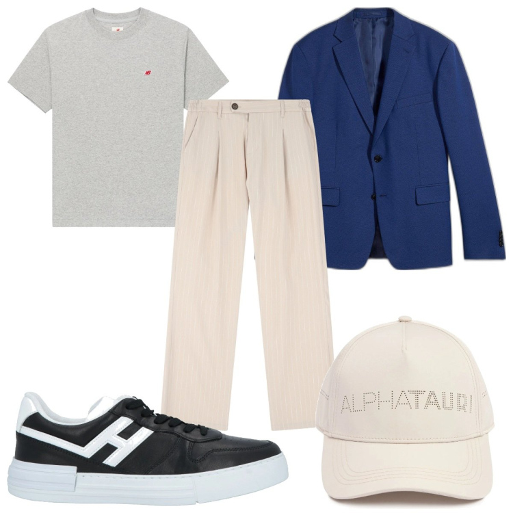 Outfit uomo - Total look #2095076. Stile Trendy per Tutti i giorni. Abbinamento con giacche, sneakers, t-shirt, pantaloni, cappelli.