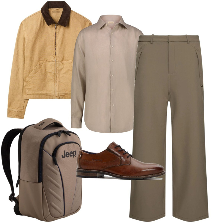 Outfit uomo - I mocassini marroni. Stile Business/Elegante per Ufficio. Abbinamento con scarpe stringate, cappotti, camicie, pantaloni, borse sportive.