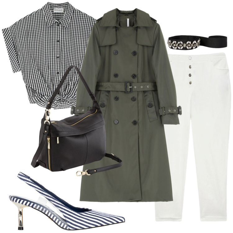 Outfit donna - Il trench versatile @laurafo. Stile Casual chic per Tutti i giorni. Abbinamento con décolleté, trench, camicie, pantaloni, borse a tracolla, cinture.