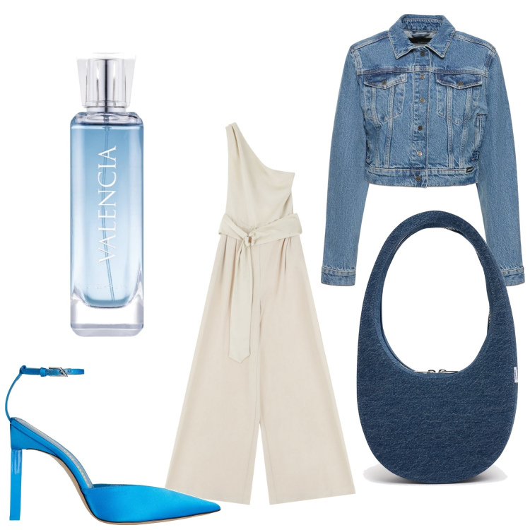 Outfit donna - Jumpsuit. Stile Casual chic per Serata fuori. Abbinamento con décolleté, profumi, tute, blazer, borse a spalla.