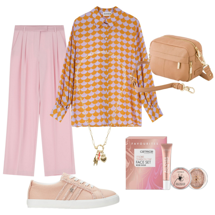 Outfit donna - Bantoa best shop!. Stile Trendy per Tutti i giorni. Abbinamento con terre, pantaloni, ciondoli, sneakers, camicie, borse a tracolla.