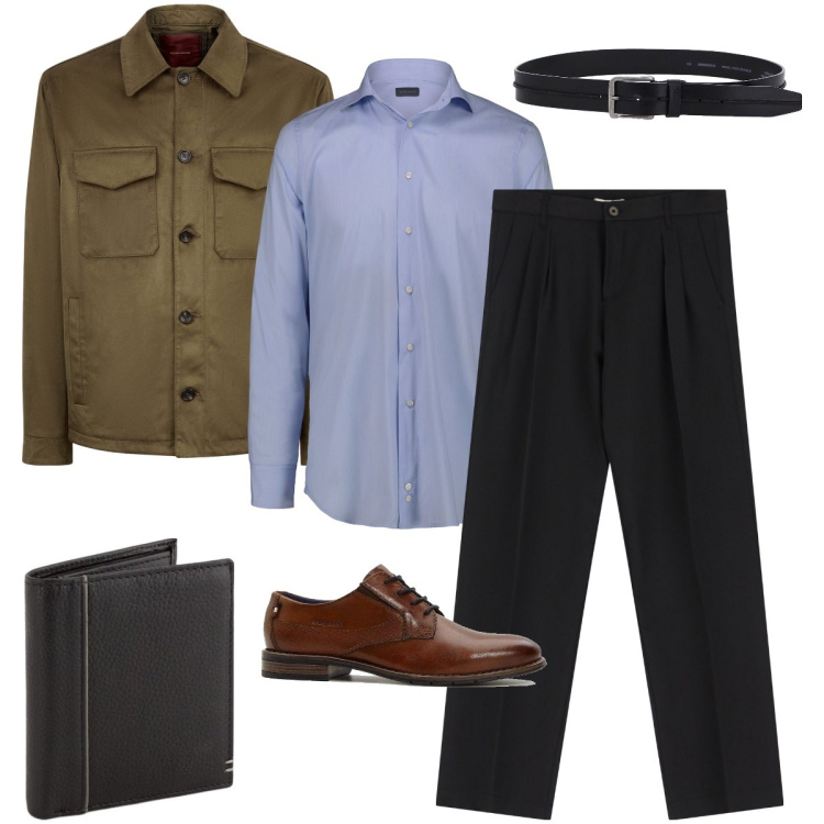 Outfit uomo - I mocassini stringati. Stile Business/Elegante per Serata speciale. Abbinamento con scarpe stringate, cinture, pantaloni, giacche, camicie, portafogli.