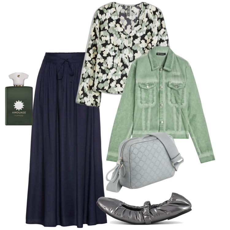 Outfit donna - Bantoa - Mid Season Sale. Stile Bon Ton per Tutti i giorni. Abbinamento con gonne lunghe, bluse, profumi, blazer, ballerine, borse a tracolla.