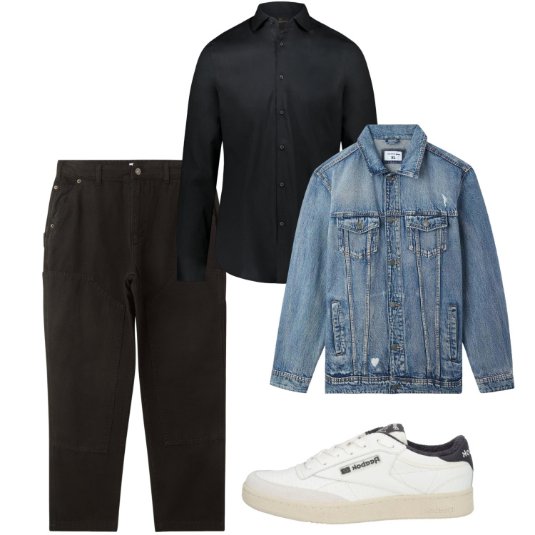 Outfit uomo - Fine inverno. Stile Casual per Tutti i giorni. Abbinamento con sneakers, giacche, pantaloni, camicie.