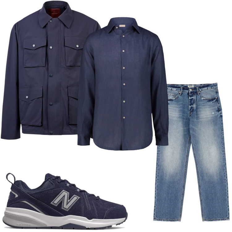 Outfit uomo - Casual per un giorno. Stile Casual per Tutti i giorni. Abbinamento con sneakers, jeans, giacche, camicie.