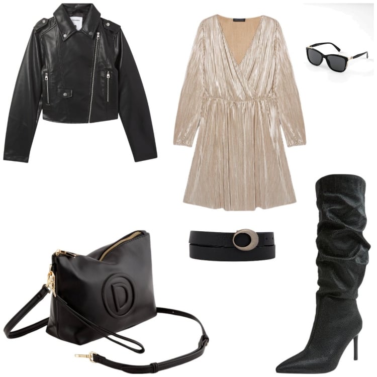 Outfit donna - Total look #2096702. Abbinamento con occhiali da sole, giacche, stivali, cinture, vestiti, valigie.