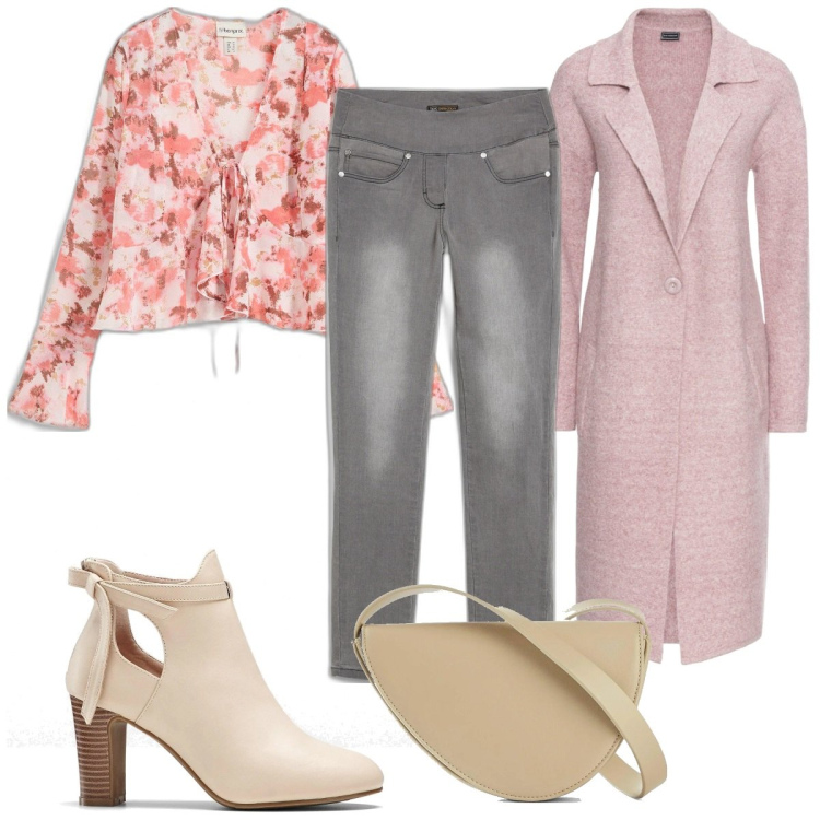 Outfit donna - Bonprix - colori e fantasie boho. Stile Boho per Tutti i giorni. Abbinamento con cappotti, jeans slim fit, stivaletti, bluse, borse a tracolla.