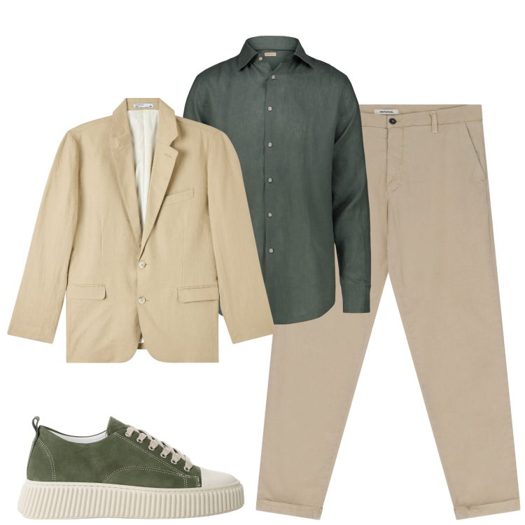 Outfit uomo - Eleganza rilassata. Stile Urban per Tutti i giorni. Abbinamento con giacche, sneakers, pantaloni chino, camicie.