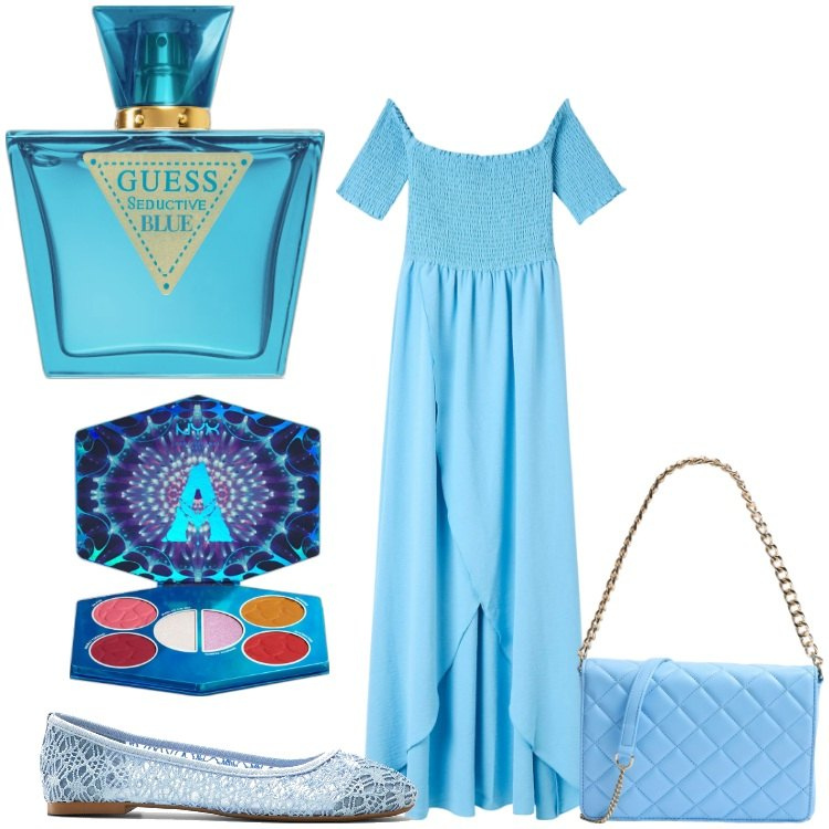 Outfit donna - Pizzi e merletti. Stile Bon Ton per Serata fuori. Abbinamento con ballerine, profumi, blush, vestiti lunghi, borse a tracolla.
