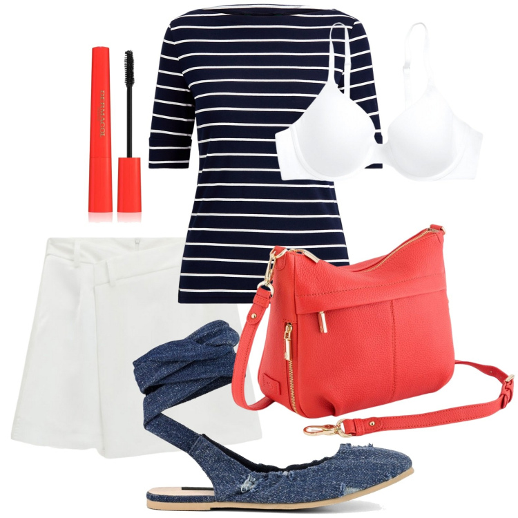 Outfit donna - Bantoa - Mid Season Sale. Stile Glamour per Tutti i giorni. Abbinamento con mascara, minigonne, reggiseni, maglieria, ballerine, borse a tracolla.