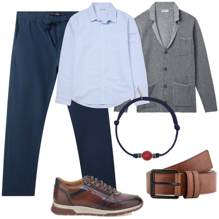 Outfit uomo - La giacca leggera. Stile Urban per Tutti i giorni. Abbinamento con pantaloni chino, camicie, giacche, braccialetti, scarpe stringate, cinture.