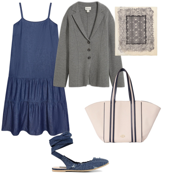 Outfit donna - Brezza marina. per Mare. Abbinamento con cardigans, ballerine, vestiti lunghi, shopping bag, sciarpe.