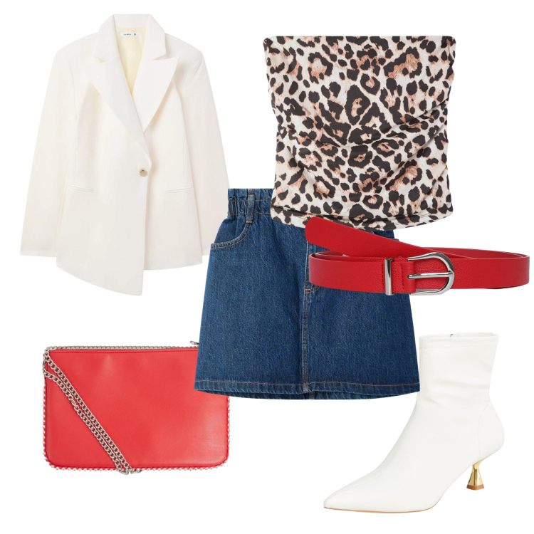 Outfit donna - Jeans. Stile Casual per Tutti i giorni. Abbinamento con minigonne, top, stivaletti, borse a tracolla, cinture, blazer.