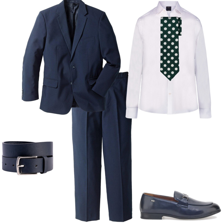 Outfit uomo - Matrimonio ad aprile. Stile Business/Elegante per Cerimonia. Abbinamento con abiti, scarpe stringate, cravatte, camicie, cinture.