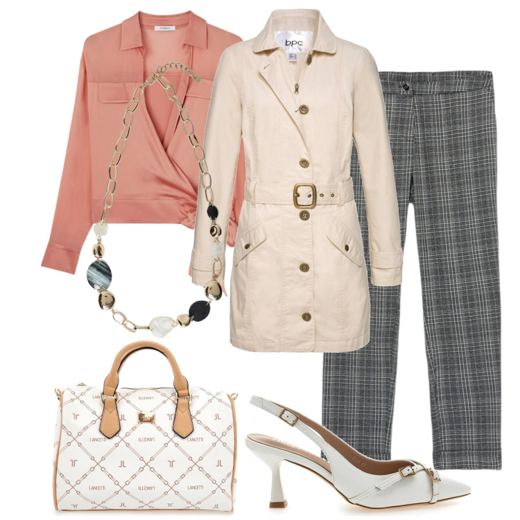 Outfit donna - Le mie irrinunciabili collane @danipoete. Stile Casual chic per Tutti i giorni. Abbinamento con trench, décolleté, collane, pantaloni, camicie, borse a mano.