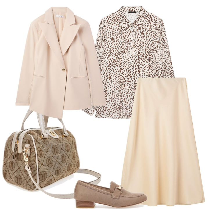 Outfit donna - Il preset sui tailleur... Senza tailleur. Stile Casual chic per Tutti i giorni. Abbinamento con gonne lunghe, blazer, mocassini, borse a mano, camicie.