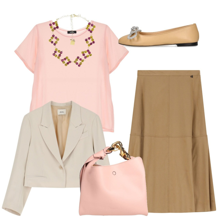 Outfit donna - Le mie irrinunciabili collane - @danipoe. Stile Bon Ton per Tutti i giorni. Abbinamento con borse a mano, blazer, t-shirt, gonne longuette, collane, ballerine.