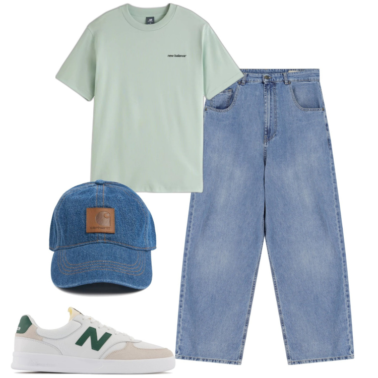 Outfit uomo - City. Stile Urban per Tutti i giorni. Abbinamento con t-shirt, sneakers, jeans, cappelli.